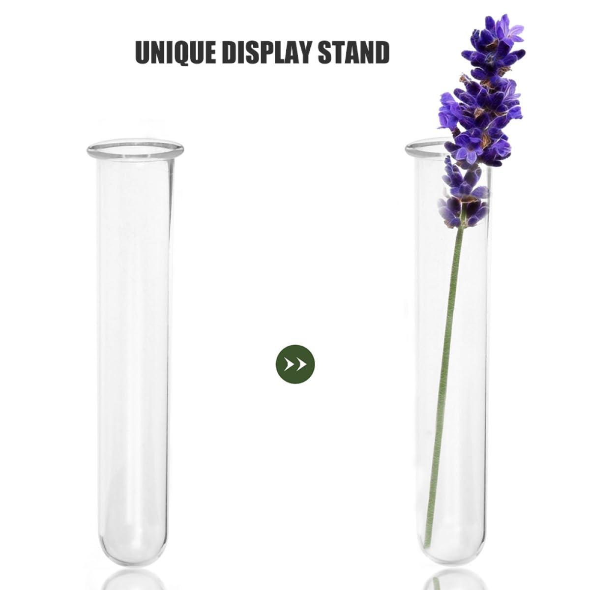 OKUMEYR 4pcs Hydroponic Flower Tubes Glass Test Tube Vase Set 2.5x3x18cm Plant Propagation for Small Terrarium Home Garden Décor