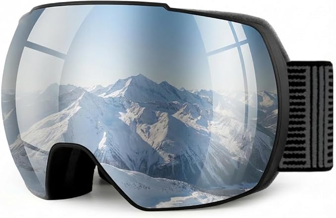 OULAIQI OTG Ski Goggles UV400 Anti-Fog Snowboard Glasses for Men Women Youth- Perfect for Skiing, Snowboarding,Winter Sports