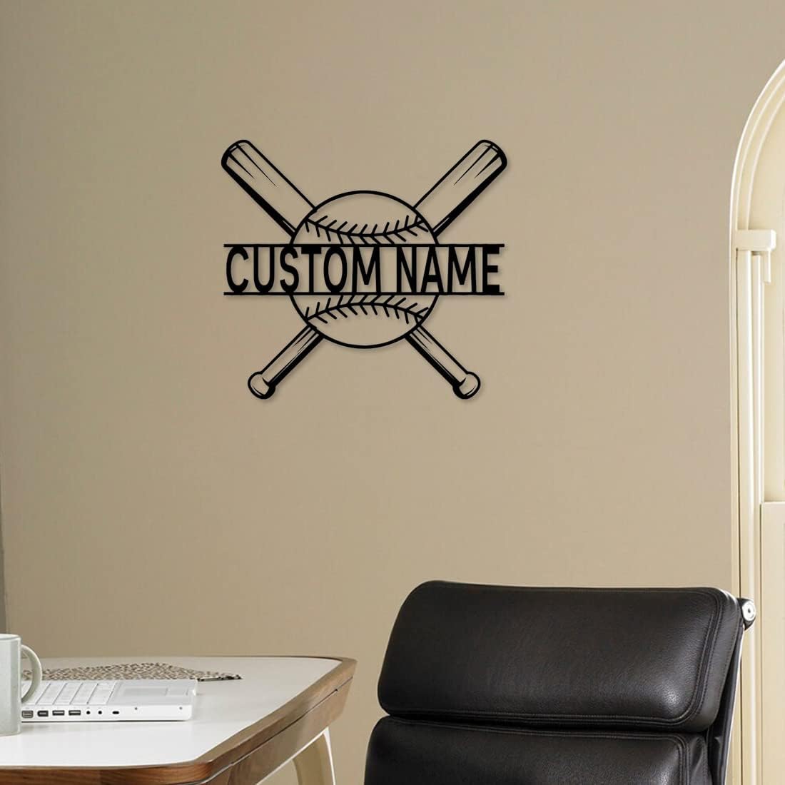 Personalized Name 7 Colors Baseball lamp Custom Baseball Wall Art Night Light LED Name Sign Gift for Men Sports Lover