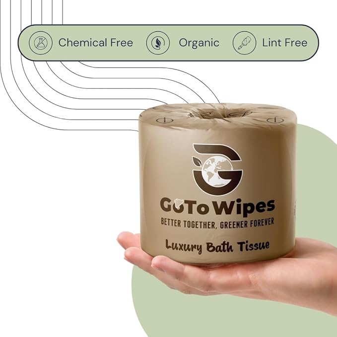 Premium Bamboo Toilet Paper - Organic Ultra Soft 3 Ply - Chemical & PFAS Free, Non-Toxic - 400 Sheets, 12 Pack - Septic Safe, Sustainable - Bamboo Toilet Paper with Plant Trees Initiative