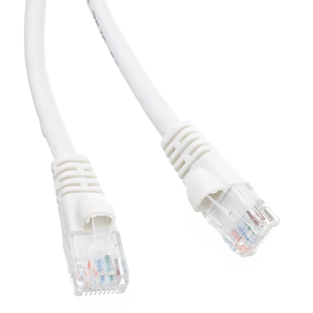 Cablewholesale Cat5E Ethernet Cable  24Awg  Rj45 Gold Plate Connector  Etl  4 Pair Stranded Copper  Snagless Boot Unshielded Twisted Pair (Utp) Internet Network Patch Cable  7 Foot  White -Like New