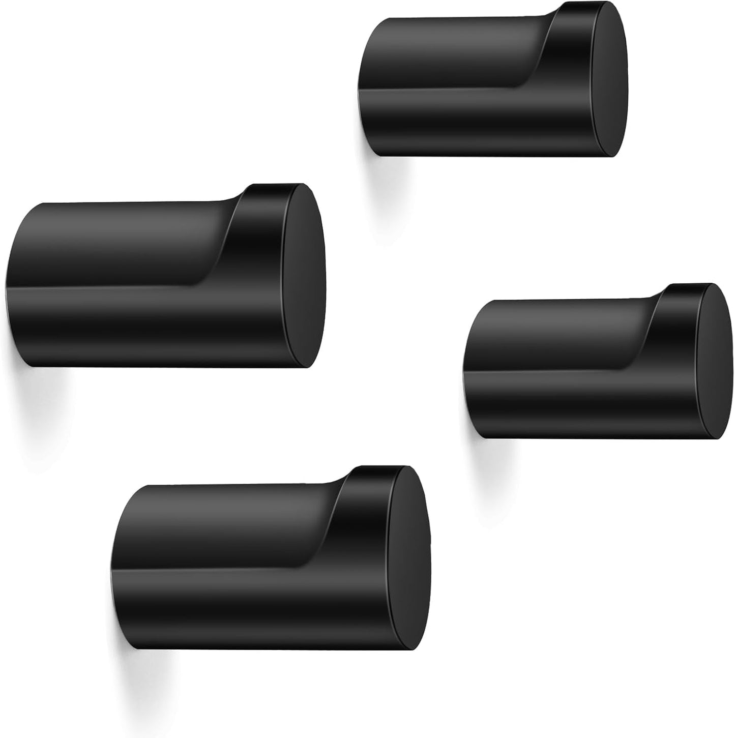 Wood Wall Hooks, 4 Pack Black Decorative Coat Hooks Wall Mounted, Heavy Duty Entryway Hat Hooks Wall Hangers for Hanging Purse, Towels, Clothes, Backpack