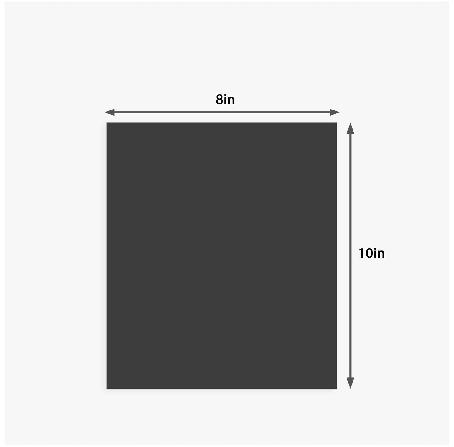 Somime 12 Pack Backing Boards Only - 8x10 Uncut Black Mats Matboards, Acid Free Backerboards, Ideal for Photos/Pictures/Prints/Frames/Arts