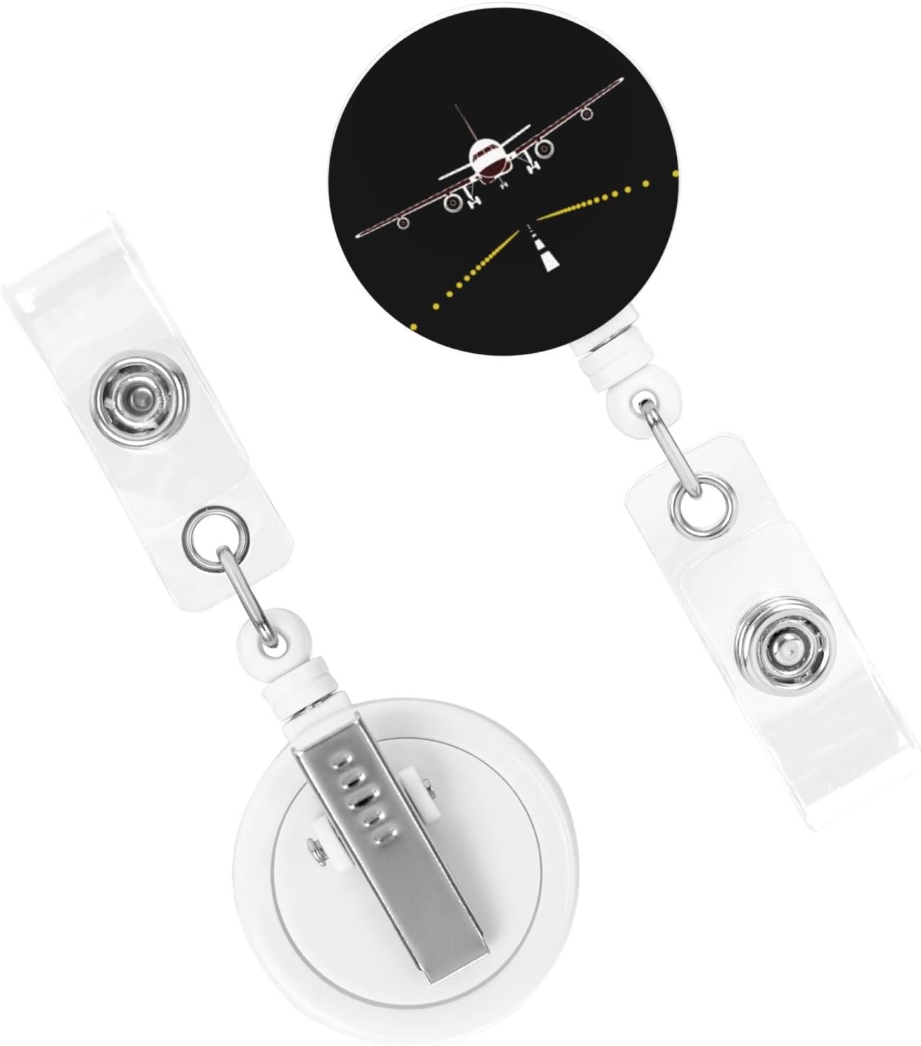 Airplane Aircraft Badge Reels Retractable Badge Holder with Clip for Id Name Tag Office Worker Student Teacher Nurse Doctor