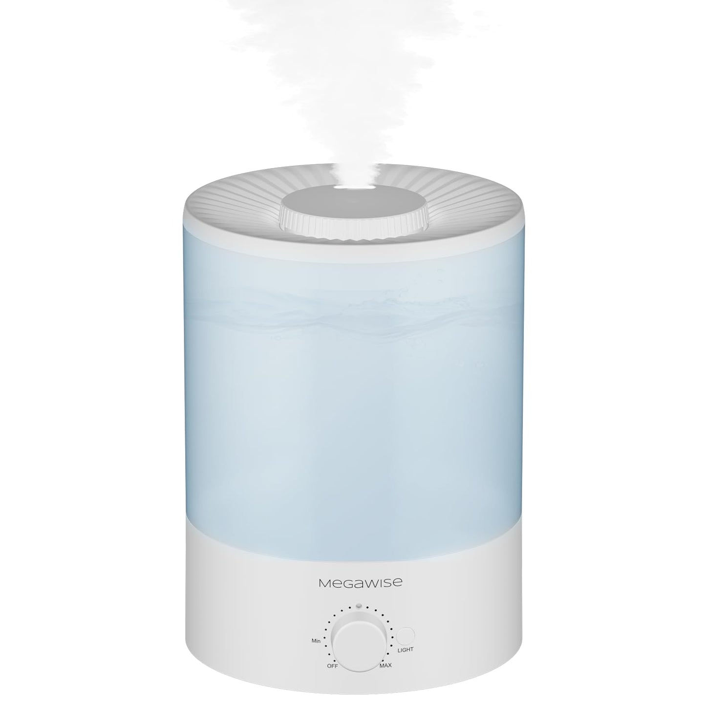 MegaWise Ultrasonic Cool Mist Humidifier | Quiet Operation, Top Fill, Auto Shut-Off | Ideal for Bedroom, Baby Room, and Plants (