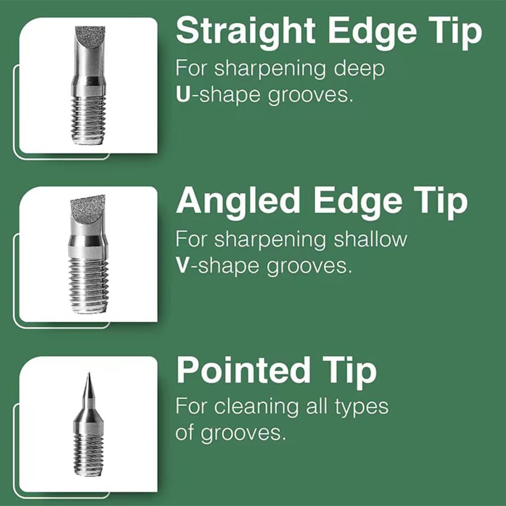 3-in-1 Golf Groove Sharpener & Re-Groover - Optimal Backspin for U & V-Grooves (Pink)