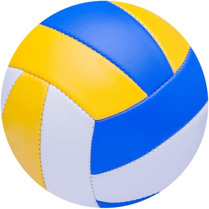 Leyiyi 7.2x7.2ft Abstract White Yellow Blue Colorful Volleyball Round Backdrop Cover Polyester Outdoor Sports Themed Photography Background Volleyball Party Photo Backdrop Birthday Party Deecorations