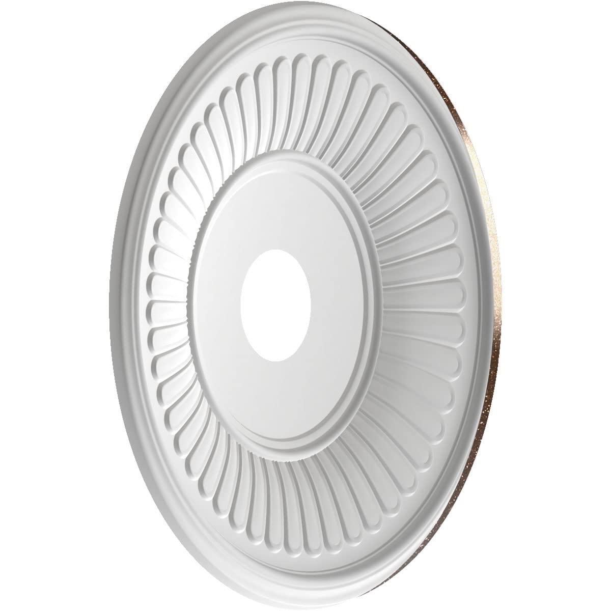 Ekena Millwork Cmp19Beamb Berkshire Thermoformed Pvc Ceiling Medallion (Fits Canopies Up To 8 3/8), 19Od X 3 1/2Id X 1P, Texture