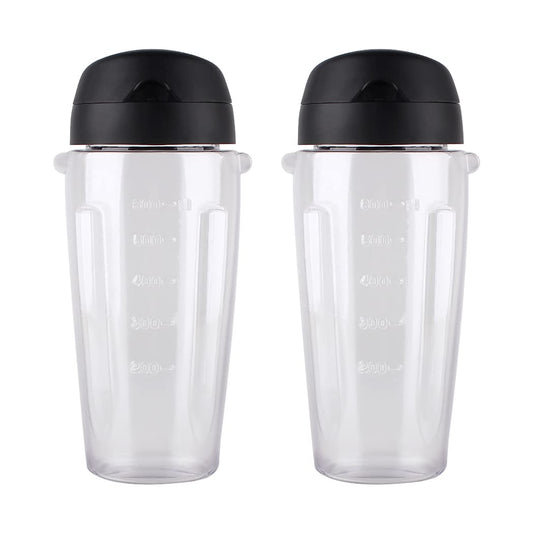 Joyparts 2PCS Replacement Parts Cups with Lids 20oz Smoothie Bottle ， Compatible with Oster Classic Series Blender
