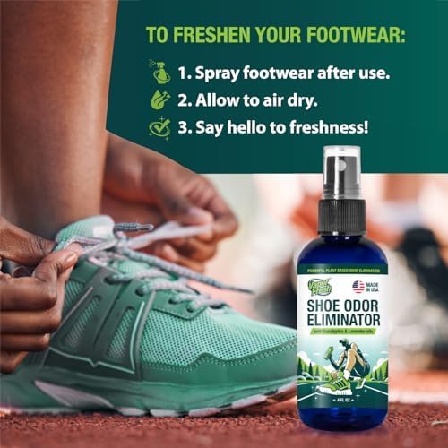 Vapor Fresh Shoe Deodorizer Spray, 4oz (Eucalyptus Lavender) - For Boots, Sneakers, Cleats, Sandals and More - Powerful Shoe Odor Eliminator With Essential Oils (3-pack)