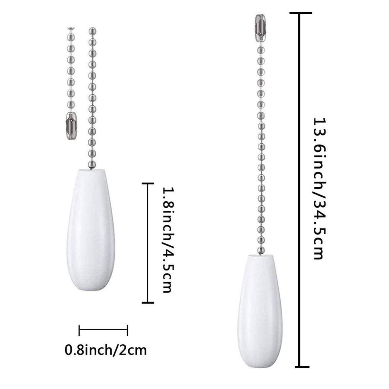 Ceiling Fan Chain Pulls White Wooden Pull Chain Extension For Ceiling Light Fan Chain 4 Pack