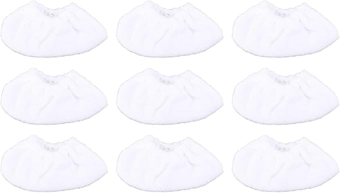 ZJchao Steam Mop Replacement Pads Reusable Washable Microfiber Steam Cleaner Mop Pads 9PCS Set for Hardwood Floors Tile Surfaces Fiber Towel Fabric 8x9x18cm