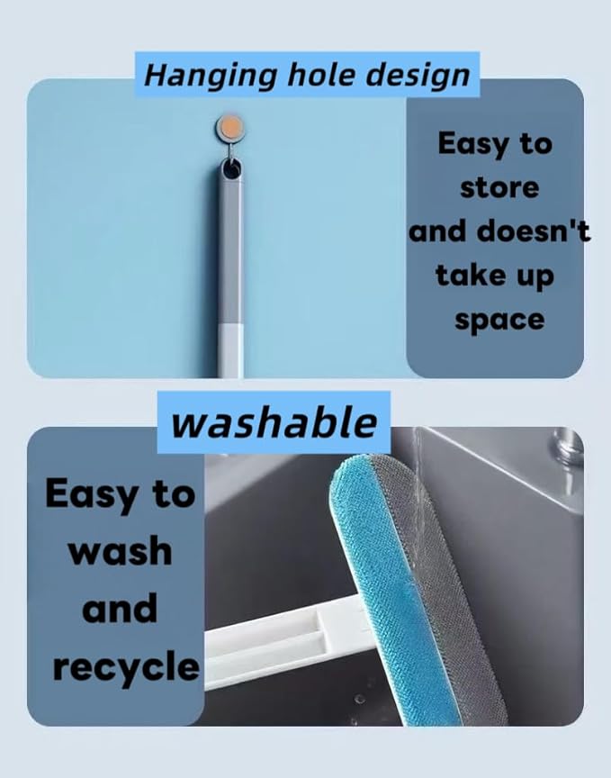 Pet Hair Removal Brush, Reusable Lint Remover for Sofa, Carpet, Clothes - Washable with 18in Extended Handle