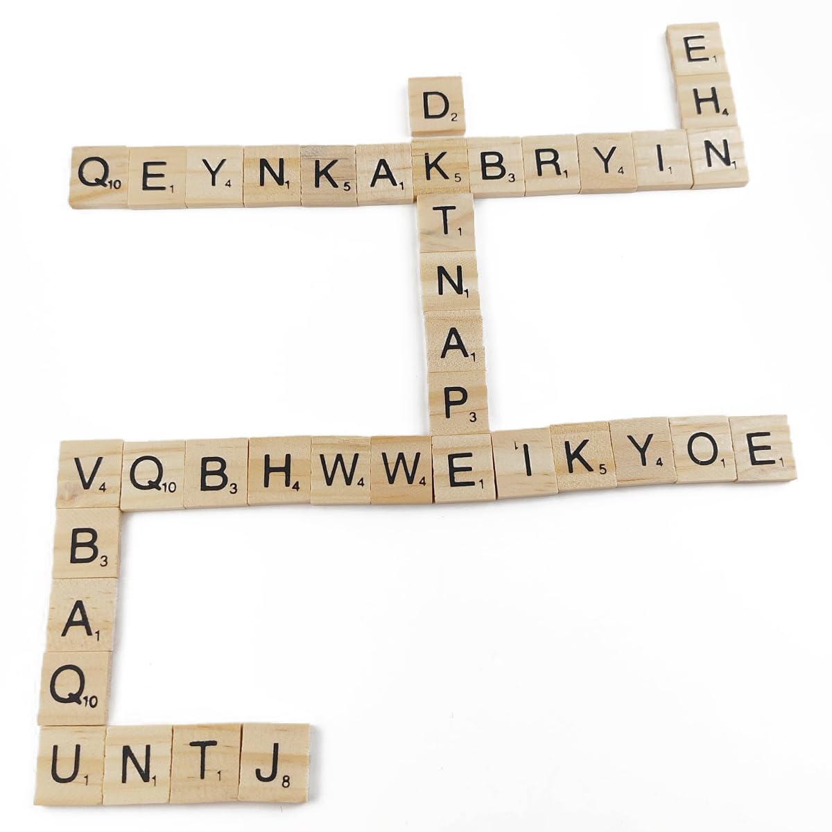 TIHOOD 700PCS Wood Letter Tiles, Wooden Tiles for Crafts, Wooden Alphabet Tiles, A-Z Capital Letters for Crafts, Spelling, Replacement Letters for Board Games, Wedding Frame and Wall Art