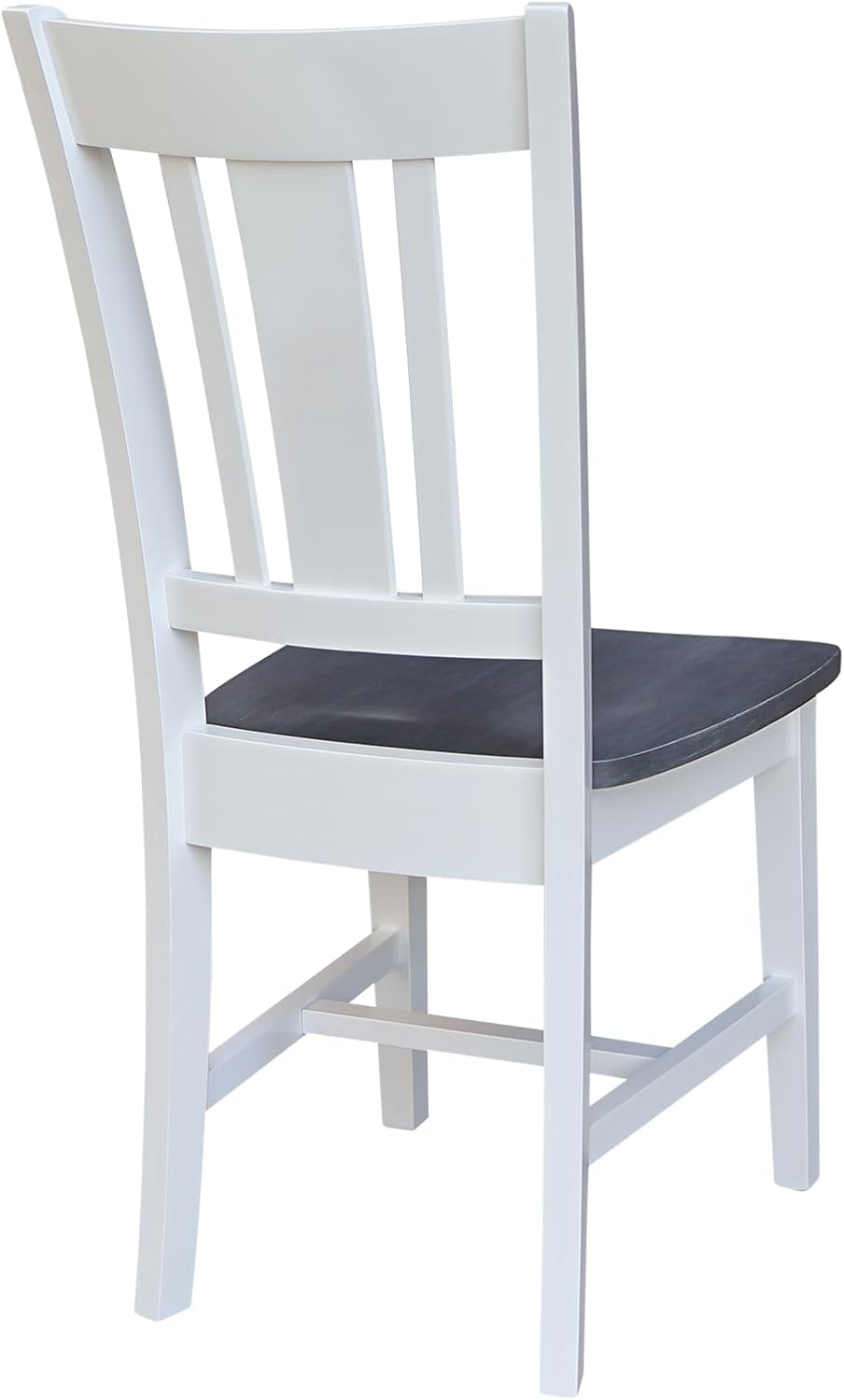 International Concepts San Remo Splatback Chairs, White/Heather Gray