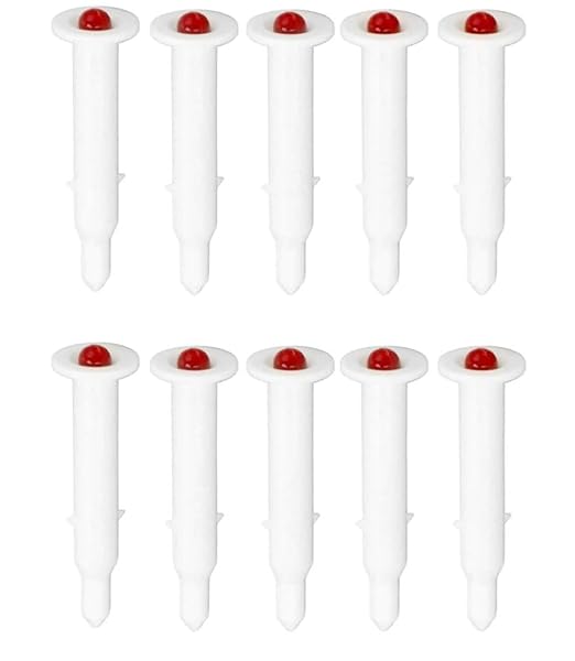 10pcs Chicken Thermometer Turkey Timer, Meat Turkey Thermometer Popup, 1.8 Inches Good Cook Popup Timers for Cooking Chicken Beef