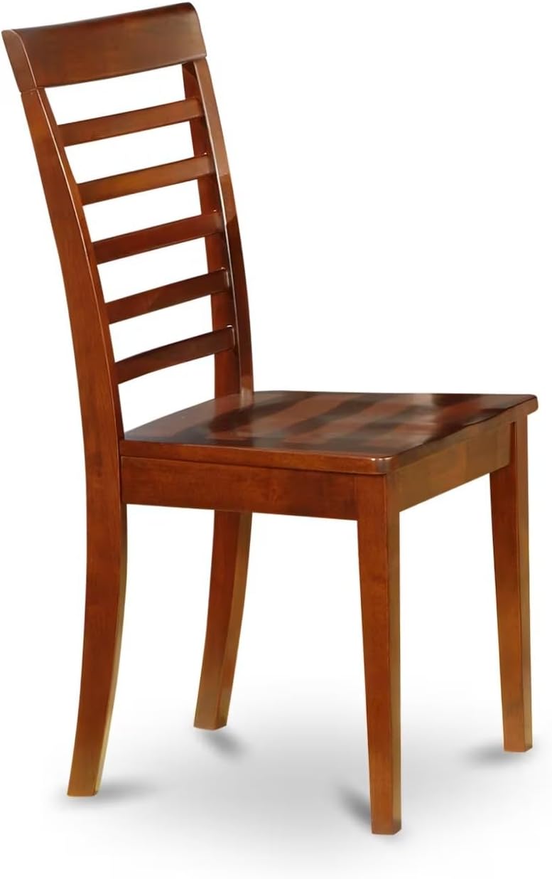 East West Furniture CAML6C-MAH-W 6 Piece Modern Dining Table Set Contains a Rectangle Wooden Table and 4 Wooden Chairs with a Bench, 36x60 Inch, Mahogany