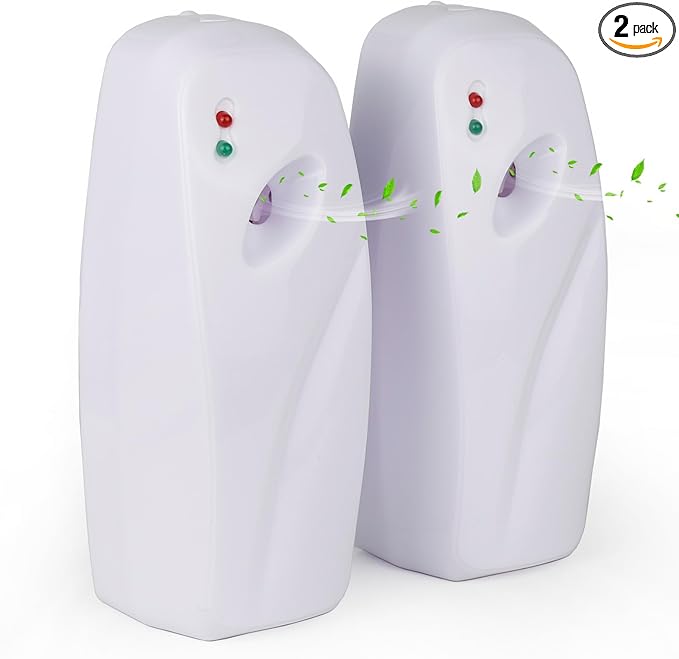 Automatic Air Freshener Spray Dispenser 2-Pack,Wall Mounted/Free Standing Automatic Air Fresheners for Home and Commercial Use,Automatic Spray Dispenser Adjustable Scent Release Setting
