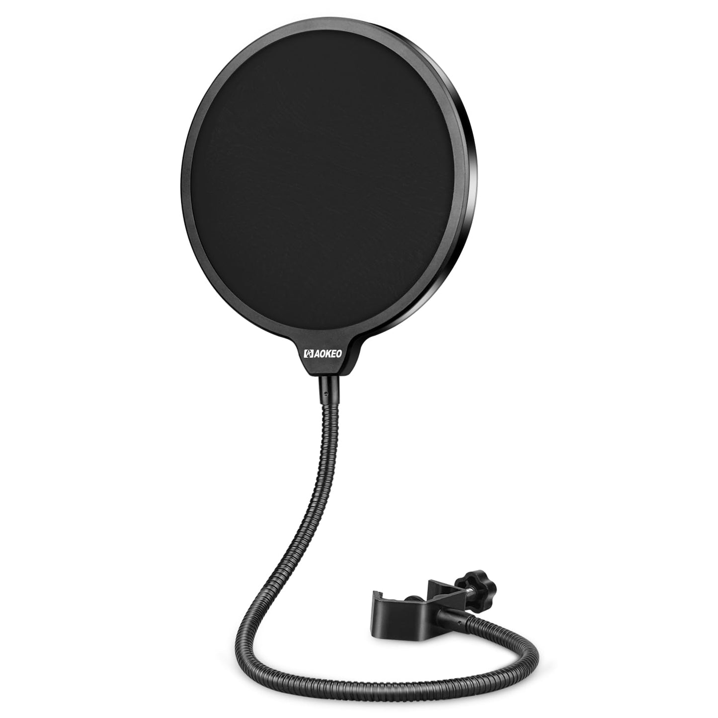 Aokeo Professional Microphone Pop Filter Mask Shield For Blue Yeti and Any Other Microphone,Mic Dual Layered Wind Pop Screen Wit