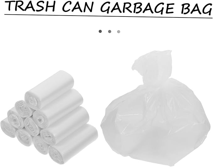 TOYANDONA 10 Rolls Small Disposable Trash Bags PE Rubbish Organizers for Desktop Garbage Can Home Office Kitchen Leak-resistant Waste Liners