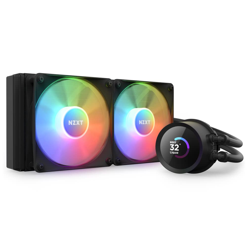 Nzxt Kraken 240 Rgb - 240Mm Aio Cpu Liquid Cooler - Customizable 1.54 Square Lcd Display For Images, Performance Metrics - High-