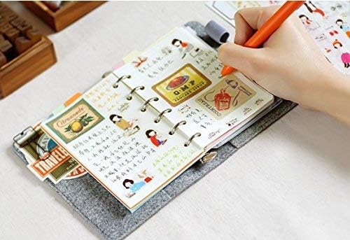A7 Planner Inserts, Binder Refills for 6 Ring Spiral Notebook, Mini Blank Paper,6 Holes,for Portable planner, 45sheets/90 pages, 4.84 x 3.23'', Harphia