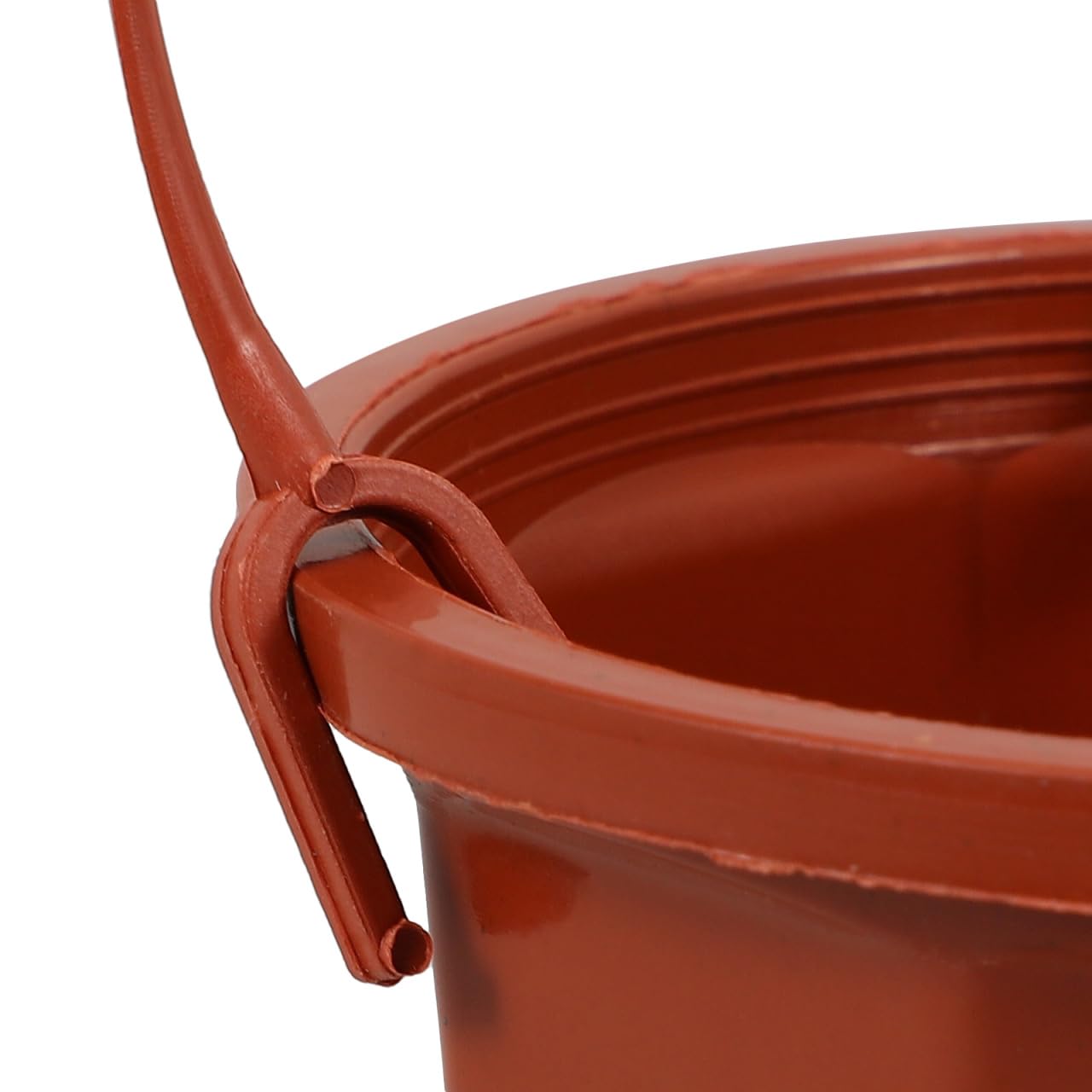 Sosoport Hanging Flower Pots 10 Pack Plastic Planters with Hooks 11.81X3.85X2.36 Inch Space-Saving Indoor Outdoor Balcony Garden Plant Containers