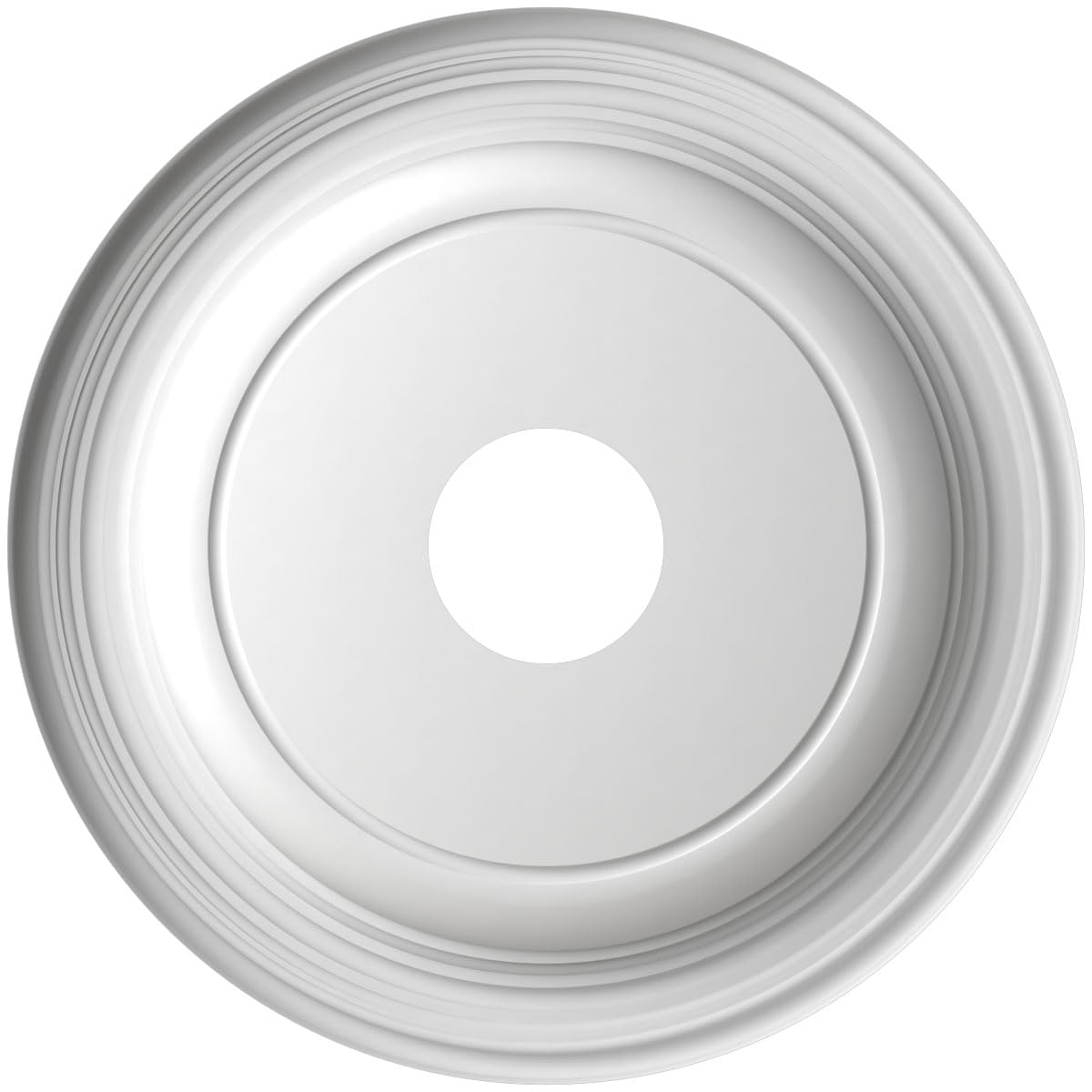 Ekena Millwork 16Od X 3 1/2Id X 1 3/8P Traditional Thermoformed Pvc Ceiling Medallion (Fits Canopies Up To 9 1/2), Bright Coat D