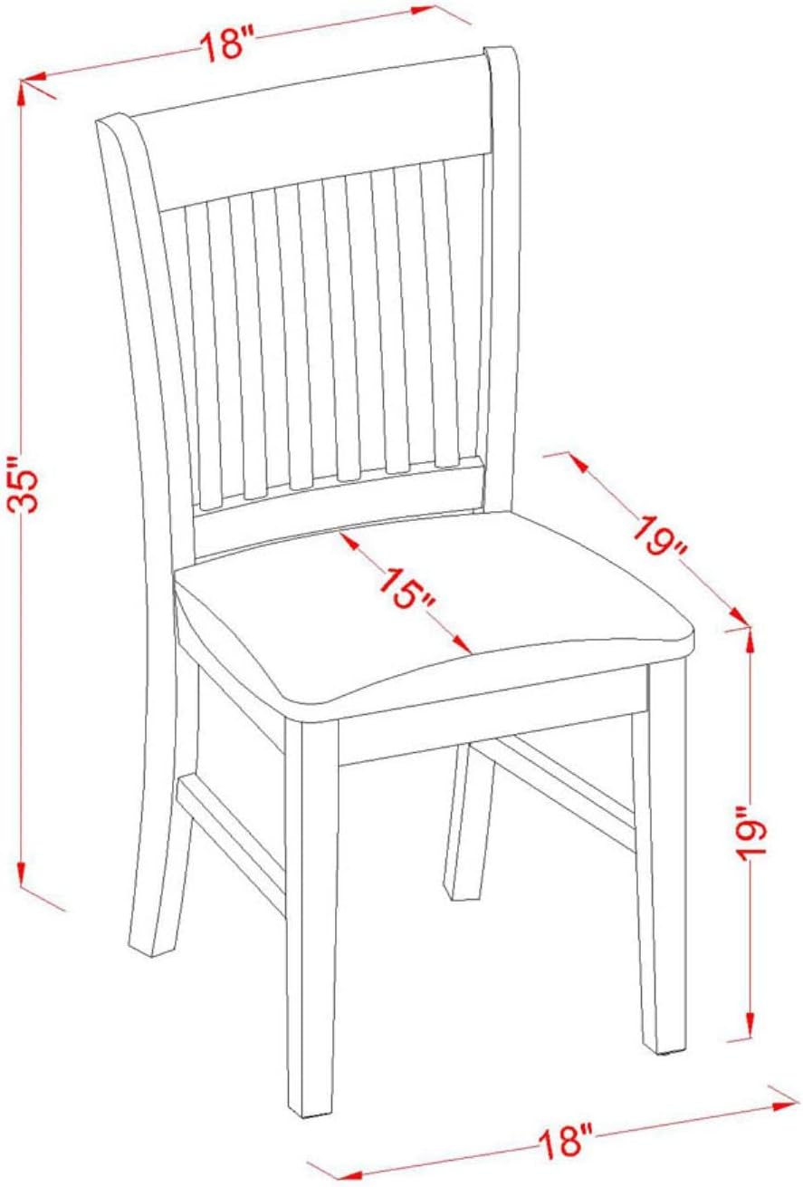 East West Furniture DLNO5-OAK-C 5 Piece Kitchen Table & Chairs Set Includes a Round Dining Room Table with Dropleaf and 4 Linen Fabric Upholstered Dining Chairs, 42x42 Inch, Oak