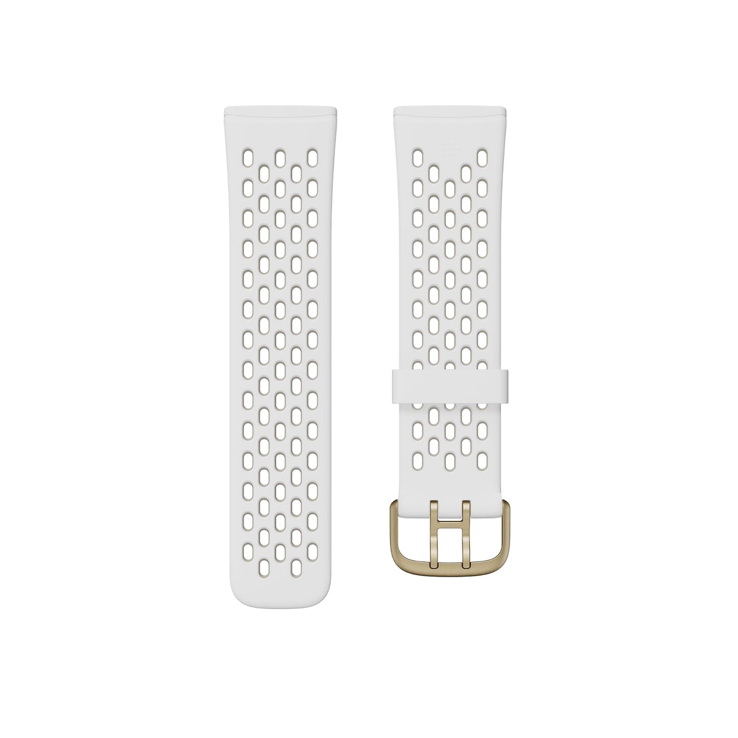 Fitbit Sense & Fitbit Versa 3 Accessory Band, Official Fitbit Product, Sport, White/Lunar White, Large -Like New