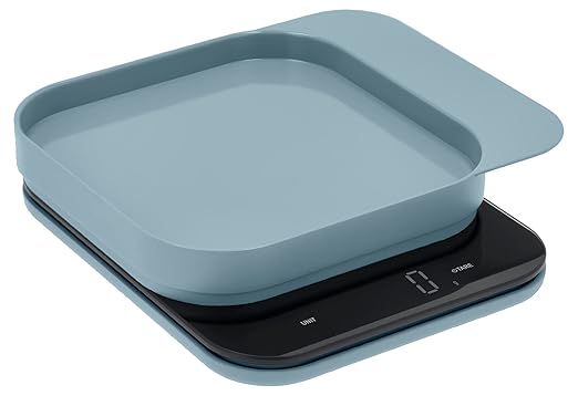 Rosti Mensura Kitchen Scale Accurate Measurements Made Effortless - Experience Precision Cooking with Battery - Powered Convenience - Requires 3 AAA Batteries for Reliable Performance (Dusty Blue)