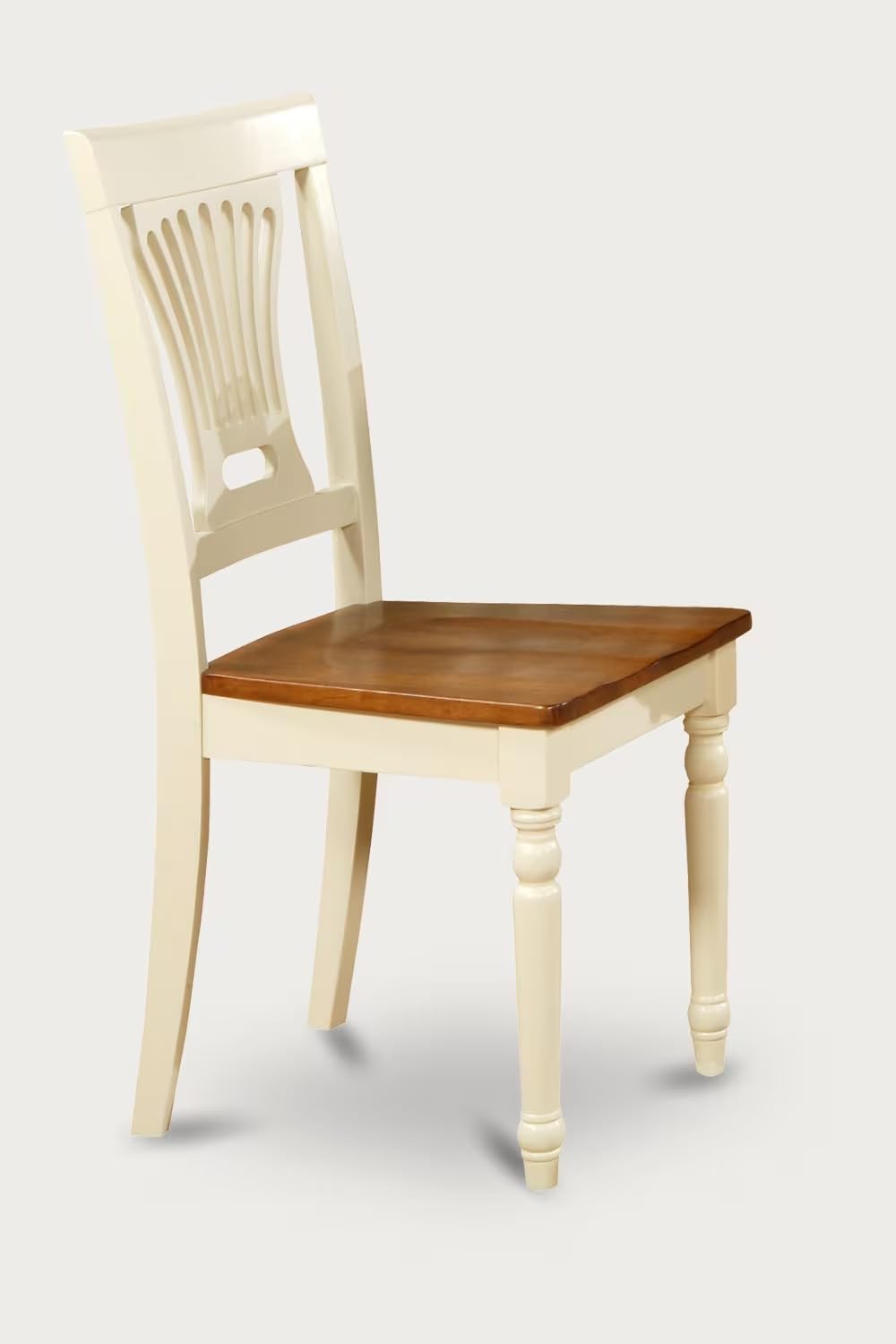 East West Furniture DOPL9-WHI-W 9 Piece Dining Table Set Includes a Rectangle Dinner Table with Butterfly Leaf and 8 Dining Room Chairs, 42x78 Inch, Buttermilk & Cherry