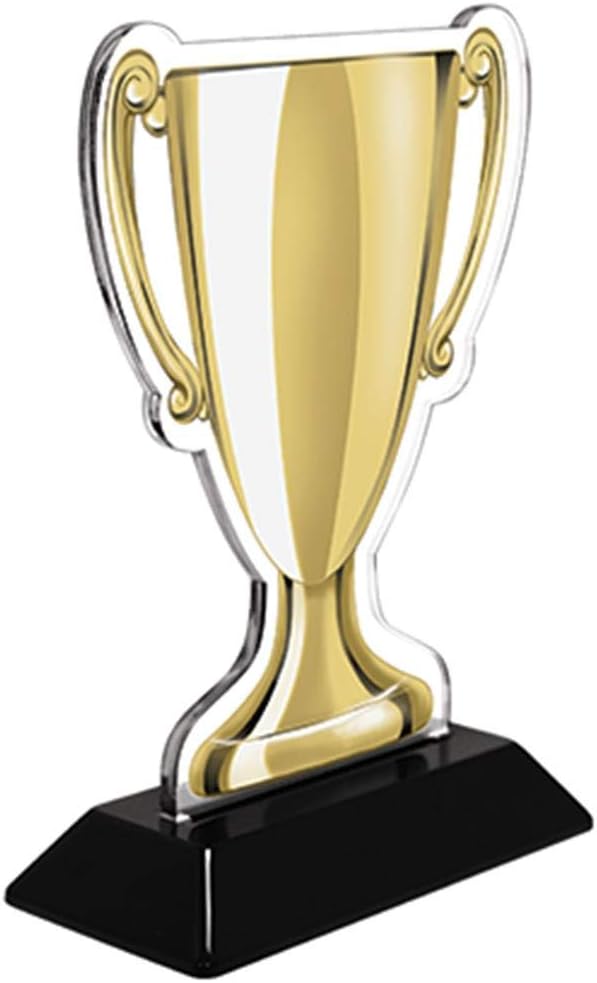 Crown Awards 7" Golf Gold Cup Trophies, Custom Golf Clubs and Ball Acrylic Cup Trophy