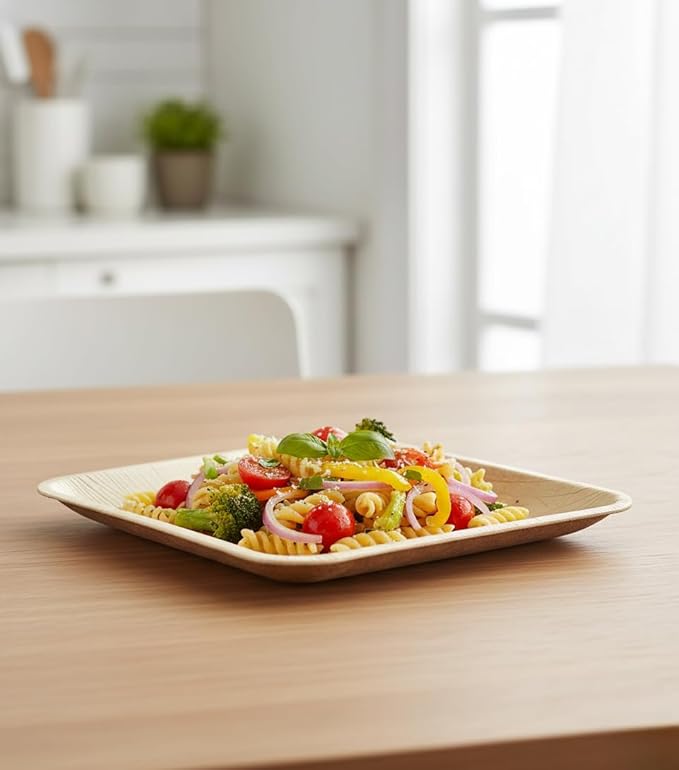 Charity Leaf Compostable 10" Square Palm Leaf Dinner Plates (200-pack) | Premium, 100% Natural, Disposable, Heavy Duty | Perfect for Parties, Weddings & Catering Events