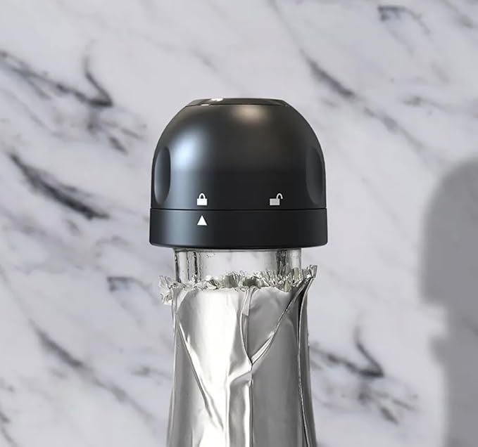 2Pk Reusable Champagne Saver and Sparkling Wine Stopper - Leakproof, Airtight Seal - Preserve Fizz & Flavor