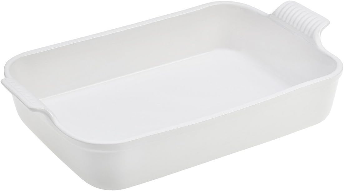 Le Creuset Stoneware Heritage Rectangular Dish, 2.5 qt. (10.5" x 7"), white