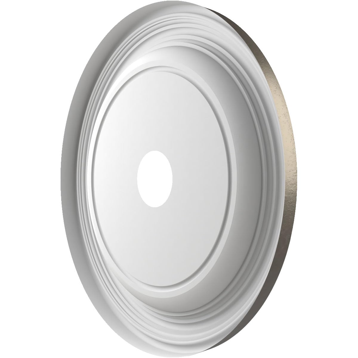 22Od X 3 1/2Id X 1 1/2P Traditional Thermoformed Pvc Ceiling Medallion (Fits Canopies Up To 13 1/2), Universal Aged Metallic Wea