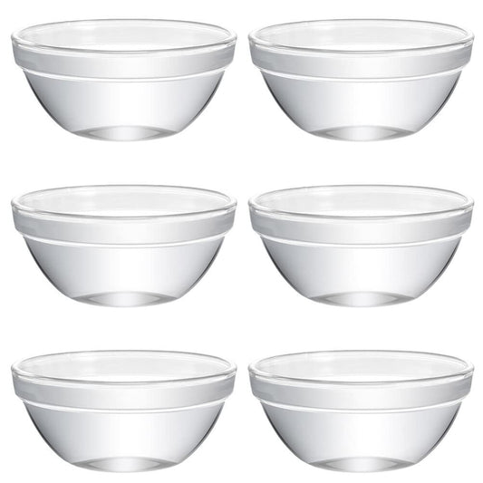 Small Prep Mixing Bowls: 2.3x1.1Inch Mini Prep Bowls Stackable Glass Serving Bowls for Kitchen Prep - Dessert - Dips - Salad - Candy Dishes