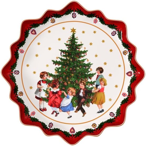 Villeroy & Boch 14-8332-2281 Fantasy Pastry Plate, Porcelain, Red, Small