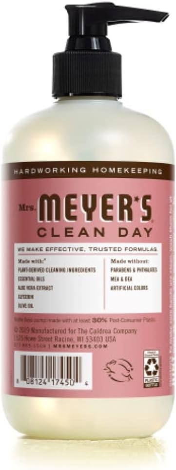 MRS. MEYER'S CLEAN DAY Hand Soap, Made with Essential Oils, Rosemary, 12.5 fl. oz - Pack of 6