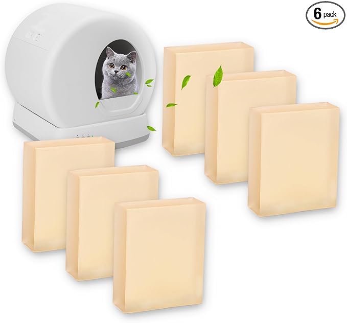 6 Packs Cat Litter Odor Eliminator Compatible with MeoWant Self-Cleaning Cat Litter Box, Cat Litter Robot Odor Control, Cat Litter Deodorizer Gel Suitable for MW-SC01/MW-SC02/LB02