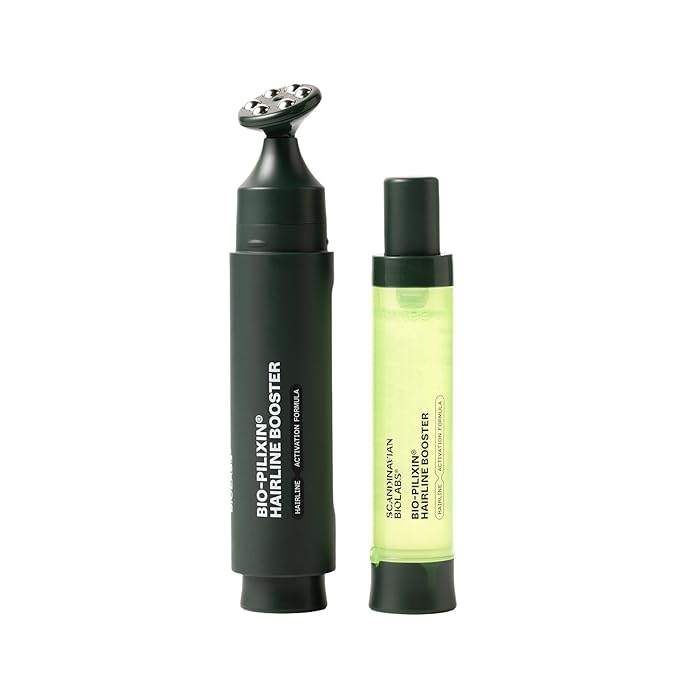 Scandinavian Biolabs Bio-Pilixin® Hairline Booster (Unisex) | Exosome Hairline Activation Formula with Massaging Rollerball Applicator for Hairline Longevity, 15 mL/ 0.5 oz