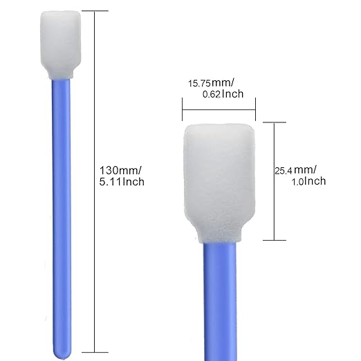 Wellgler's Tape Head Cleaning swabs, Optical Lens, Sewing Machine Cleaning swabs，lint Free Foam Printer swabs,50 per Pack