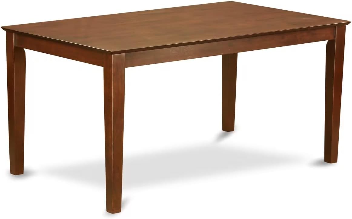 East West Furniture CAML6C-MAH-W 6 Piece Modern Dining Table Set Contains a Rectangle Wooden Table and 4 Wooden Chairs with a Bench, 36x60 Inch, Mahogany