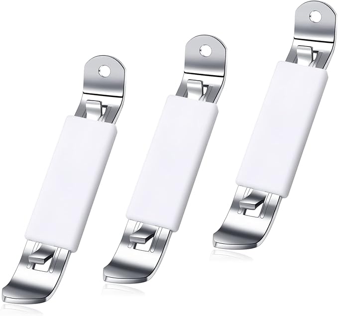 3 Pieces Magnetic Bottle Openers Can Opener Classic Beer Opener Stainless Steel Small Bottle Opener Can Tapper with Magnet for Camping and Traveling HANCELANT (White)