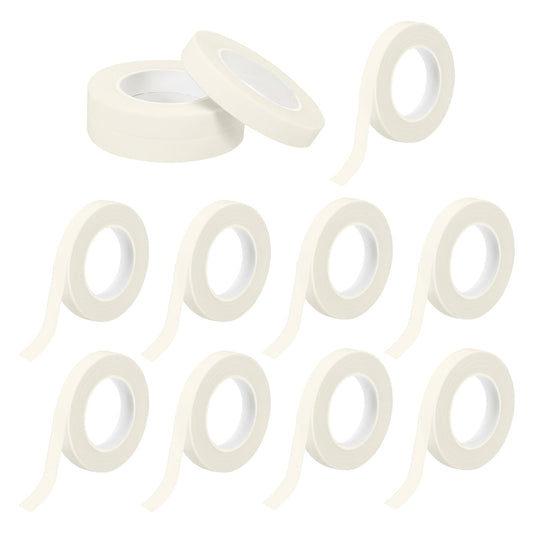 MECCANIXITY 12 Rolls Floral Tapes, 30 Yard x 1/16 in Florist Crepe Flowers Bouquets Tape Adhesive Waterproof for Flower Arranging Wrapping, White