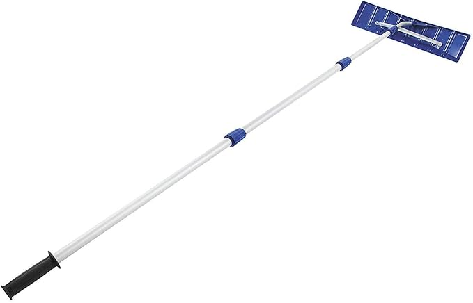 Snow Joe Telescoping Roof Rake, Extendable Leaf & Snow Shovel with Poly Blade, 25 Inch Wide, RJ204M