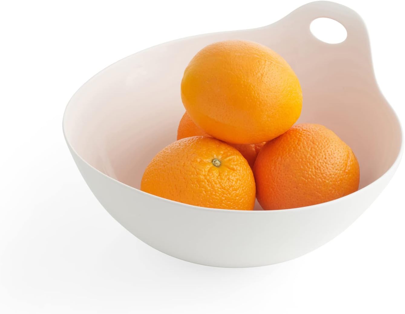 Nambe Portables Round Serving Bowl – 11-inch, Porcelain Salad Bowls, Fruit Display Dish for Kitchen Counter, Serve Side Dishes at Dinner Party Buffet, Microwave and Dishwasher Safe
