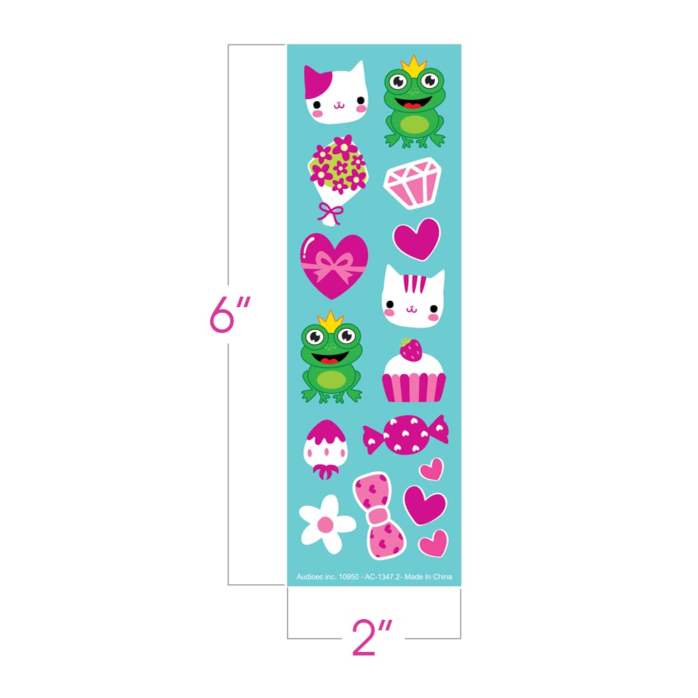 ArtCreativity 1600 Valentines Stickers for Kids, with 100 Sticker Sheets, Holiday Stickers and Treats Assortment, Valentines Party Favors for Boys, Girls, and Toddlers, Gift for Kids Ages 3 4 5 6 7 8