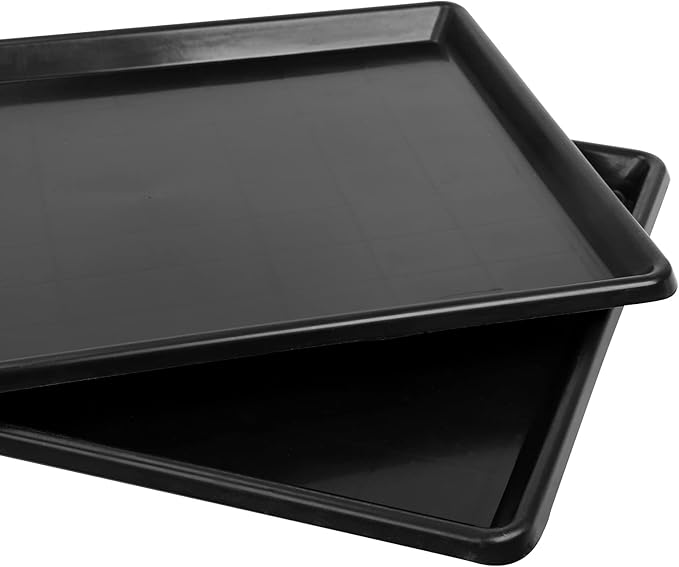 2pcs 27"x20.6" Replacement for Dog Crate Plastic Cage Bottom Pan Multi-Purpose Boot Mat Shoe Tray Indoor Outdoor Waterproof, Dog and Cat Rabbit Food Bowls Floor Liners
